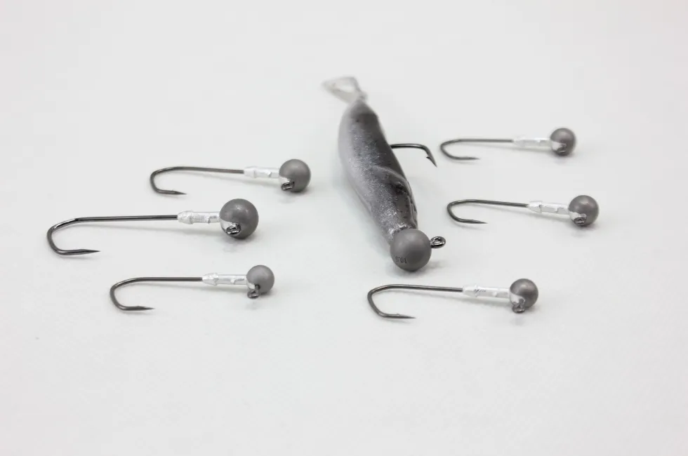 Tungsten Football Jig Head - High-Density Bass Jig Head with Premium Hook